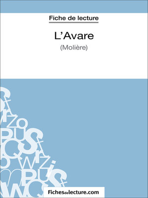 cover image of L'Avare de Molière (Fiche de lecture)